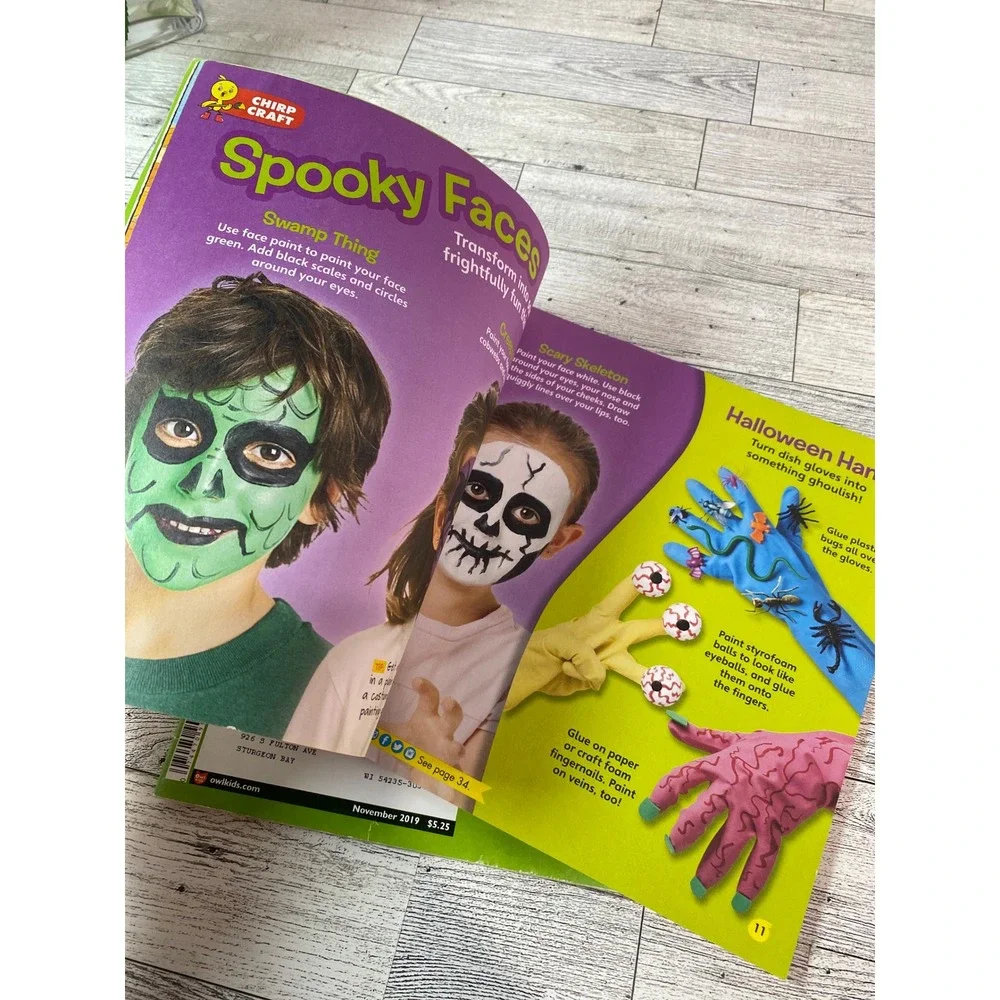 Chirp Magazine 3-Issue Lot Owl Kids Ages 3-6 Preschool Activities‎ 2019